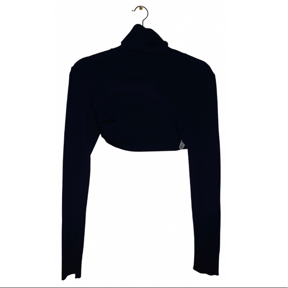 Halston Mina Turtleneck Shrug Sweater 